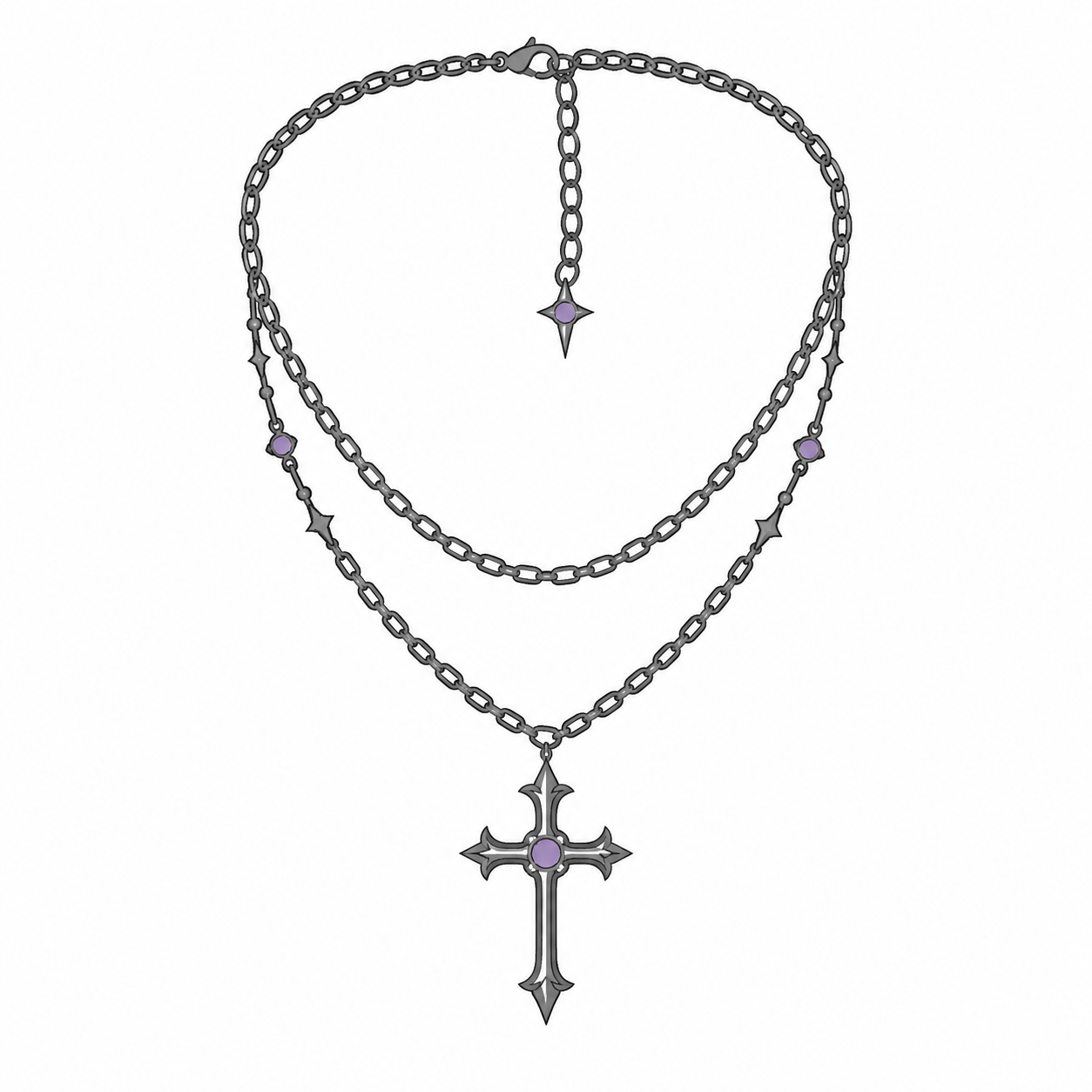 Layered Cross Necklace preview